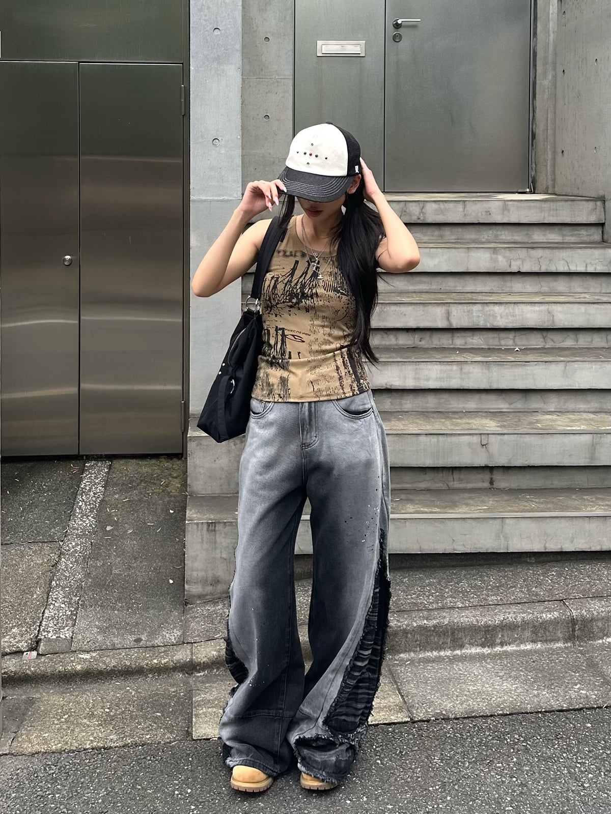 ランダムインクリブタンクトップ