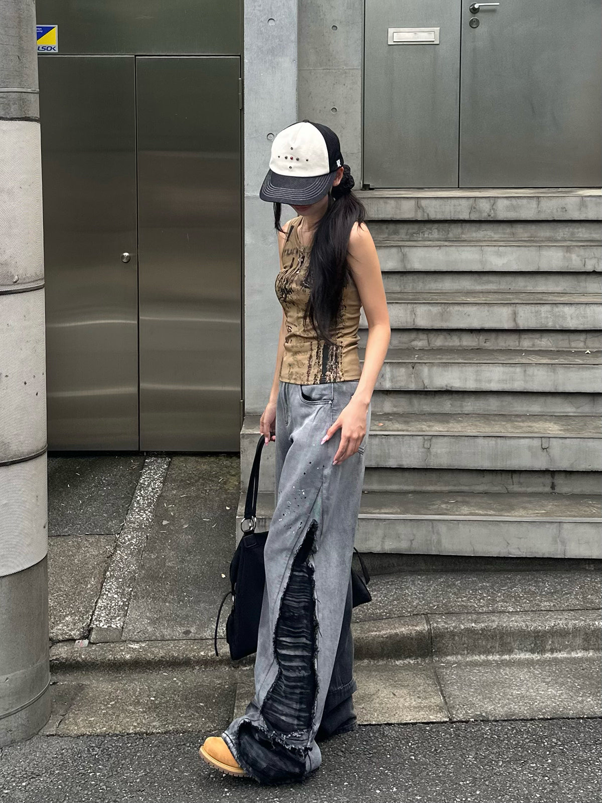 ランダムインクリブタンクトップ