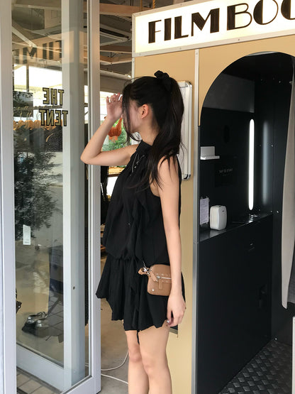 ラッフルバルーンミニワンピース