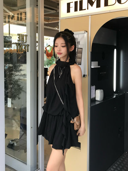 ラッフルバルーンミニワンピース