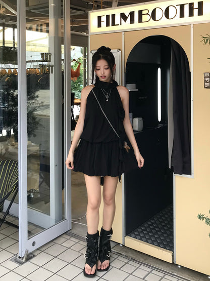 ラッフルバルーンミニワンピース