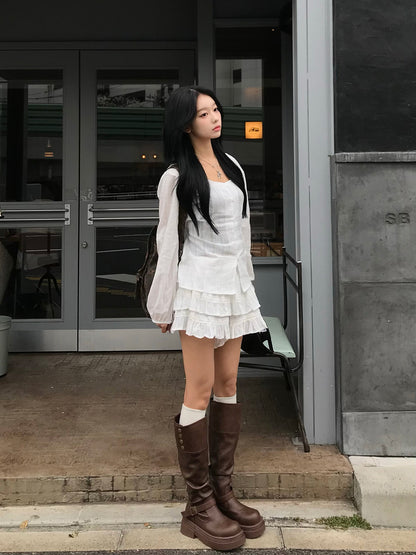 Double Frill Chiffon Set-Up