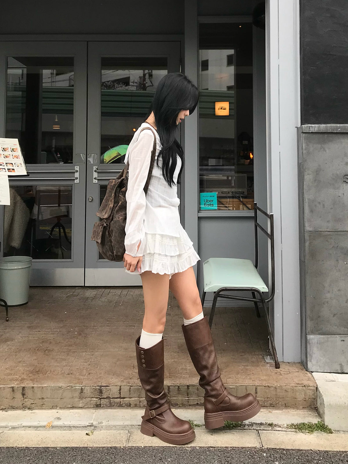 Double Frill Chiffon Set-Up