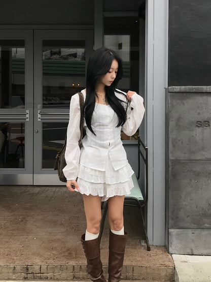 Double Frill Chiffon Set-Up