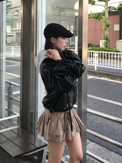 ダブルリボンフリルミニスカート