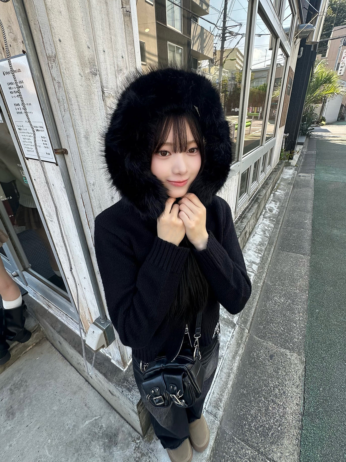 ファータッチフーディーダブルジップニット