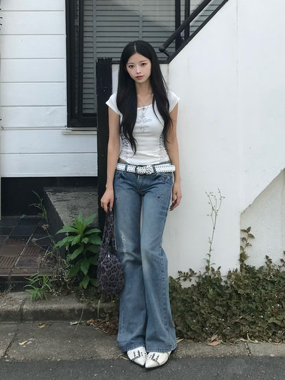 サイドレースクロスTシャツ