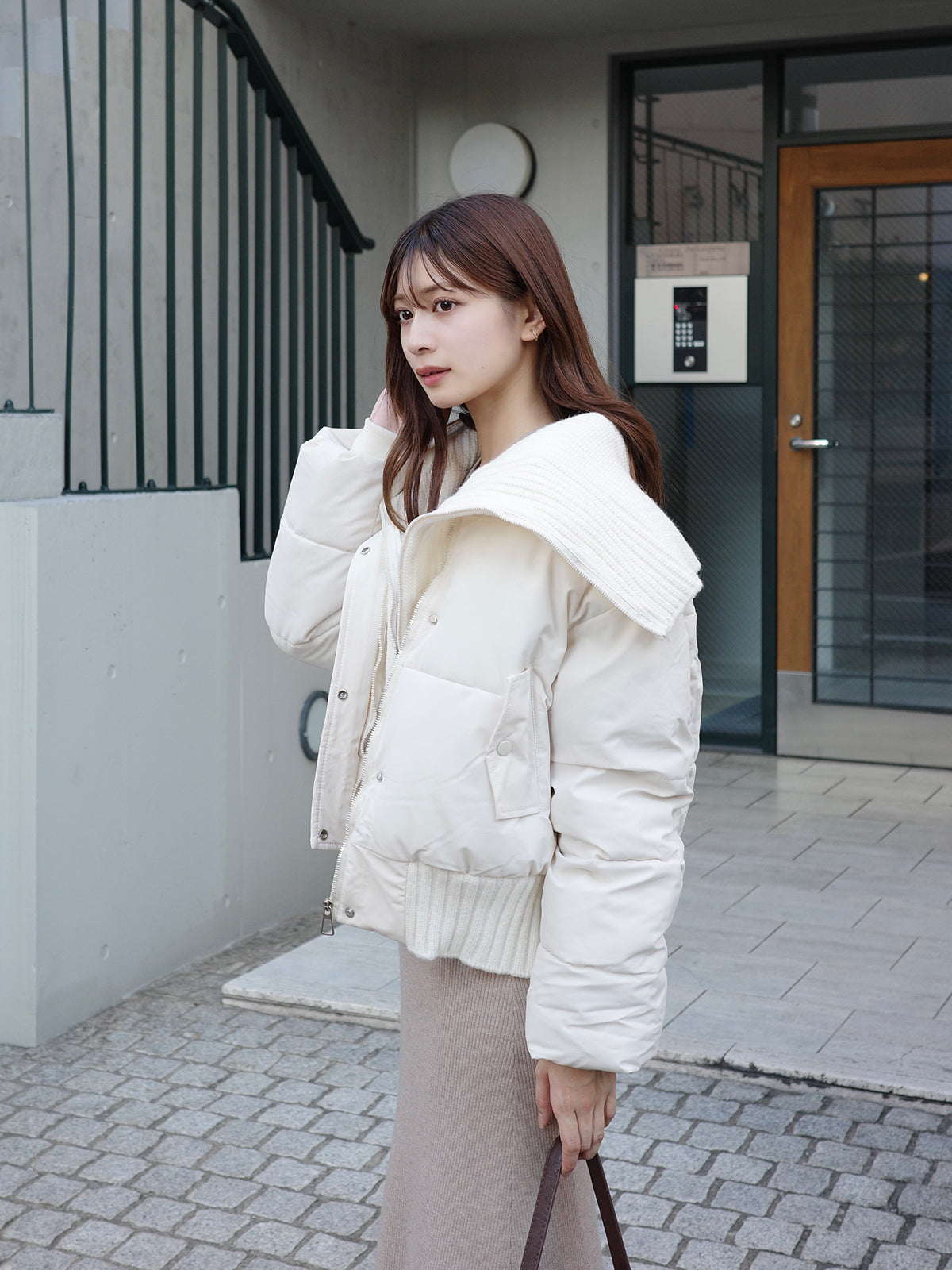 ドッキングニットパデッドショートブルゾン