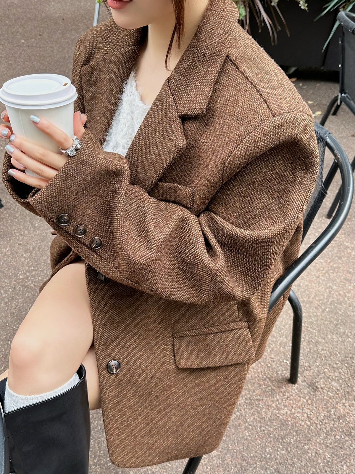 ウールライクジャケットコート