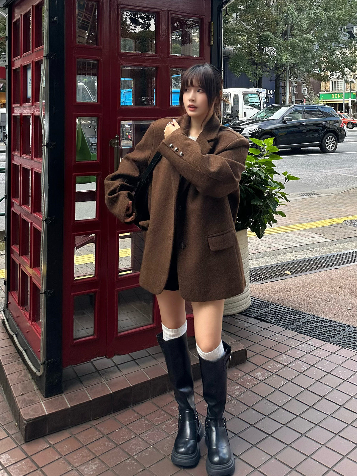 ウールライクジャケットコート