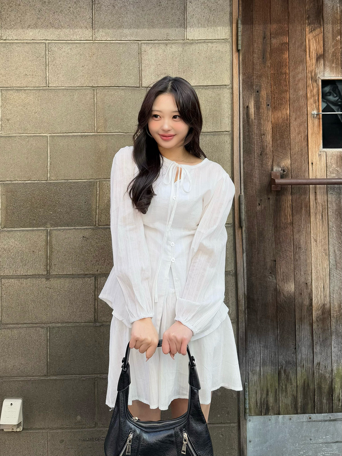 Chiffon blouse setup