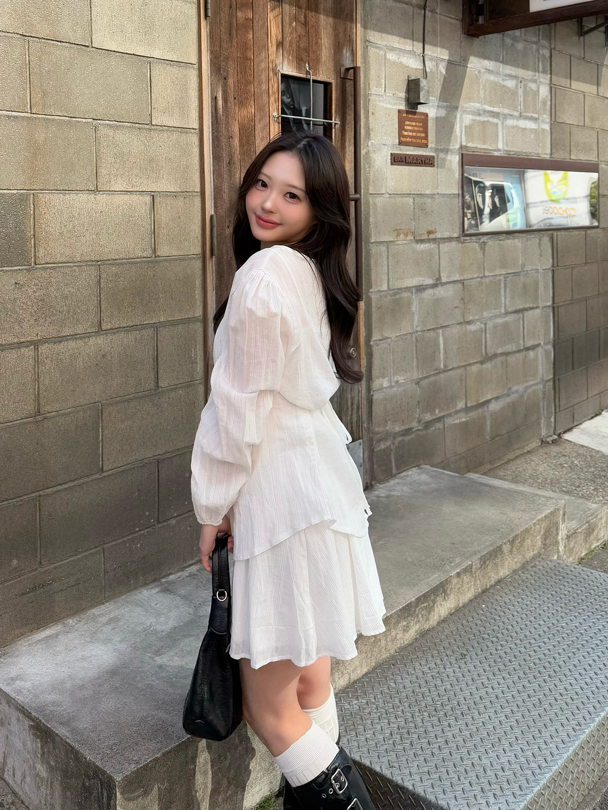 Chiffon blouse setup