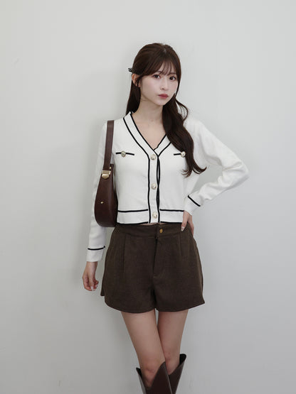 ラインニットカーディガン