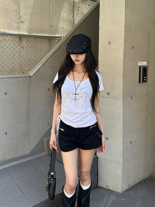 ドロストデザイングラフィックカットソー