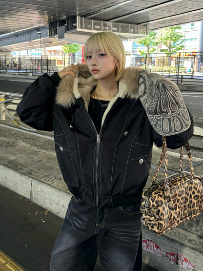 ステッチラインボリュームブルゾン