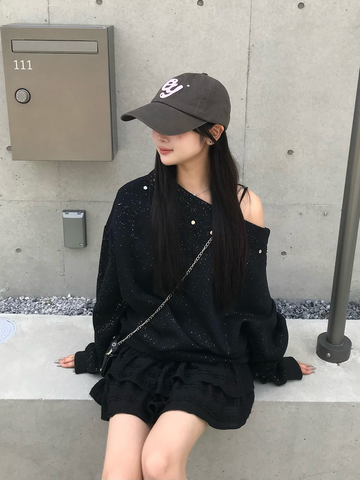 スタッズグリッタースウェット