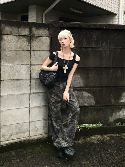 クロスショルダーカットソー