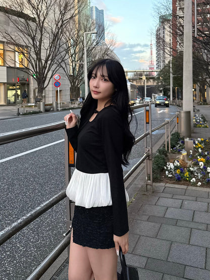 Balloon Peplum Cut Sew