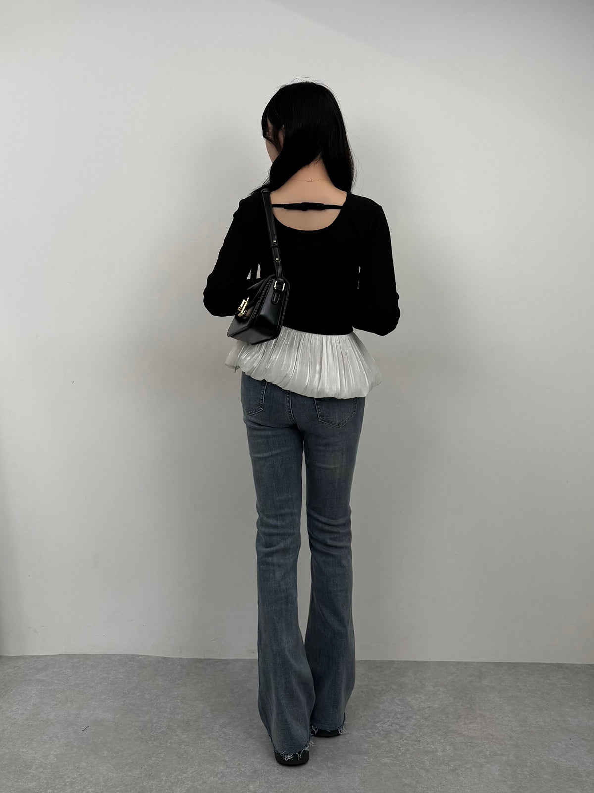 Balloon Peplum Cut Sew