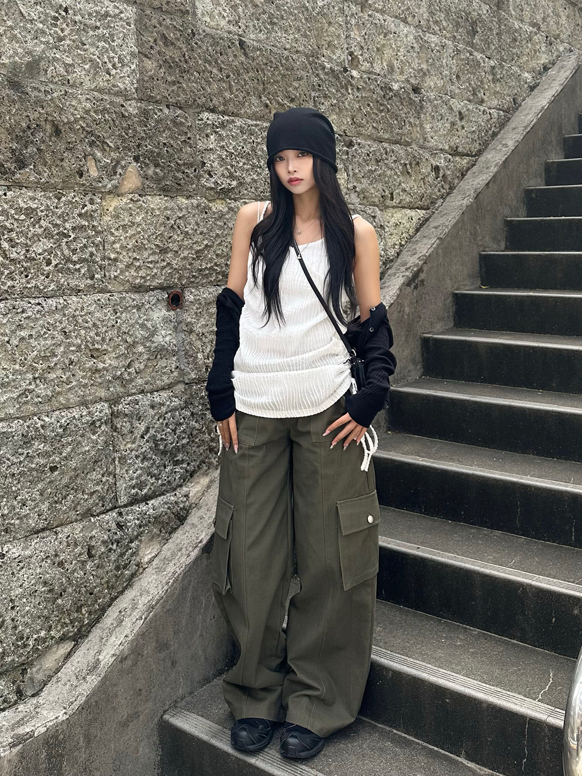 ワイドストレートカーゴパンツ