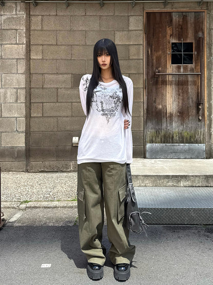 グラフィックシアーカットソー