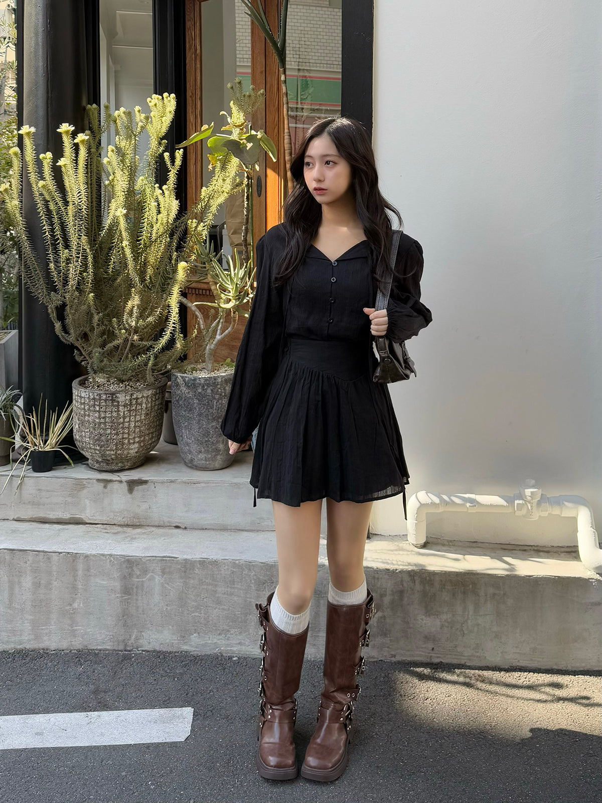 Chiffon blouse setup