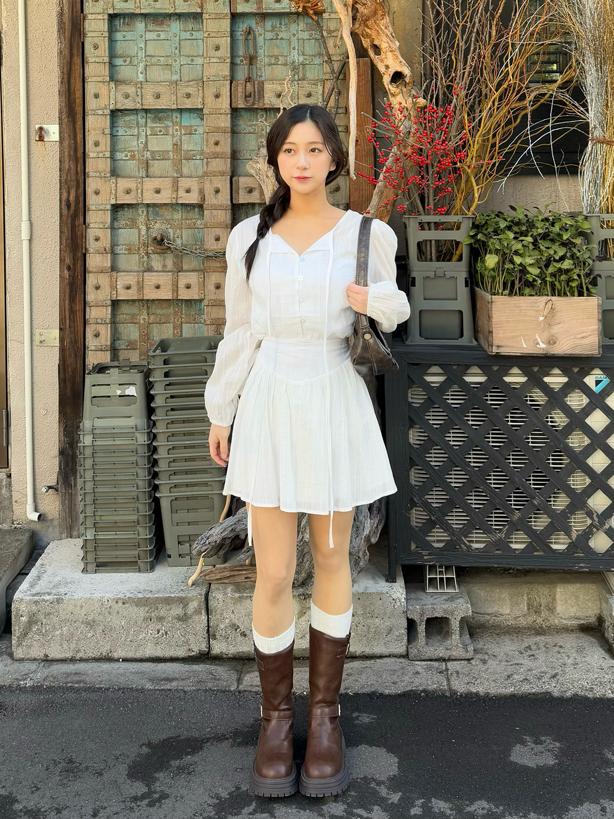Chiffon blouse setup