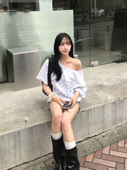 オーバーサイズレタリングTシャツ