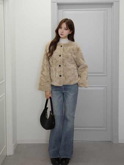 ソフトファータッチボタンコート