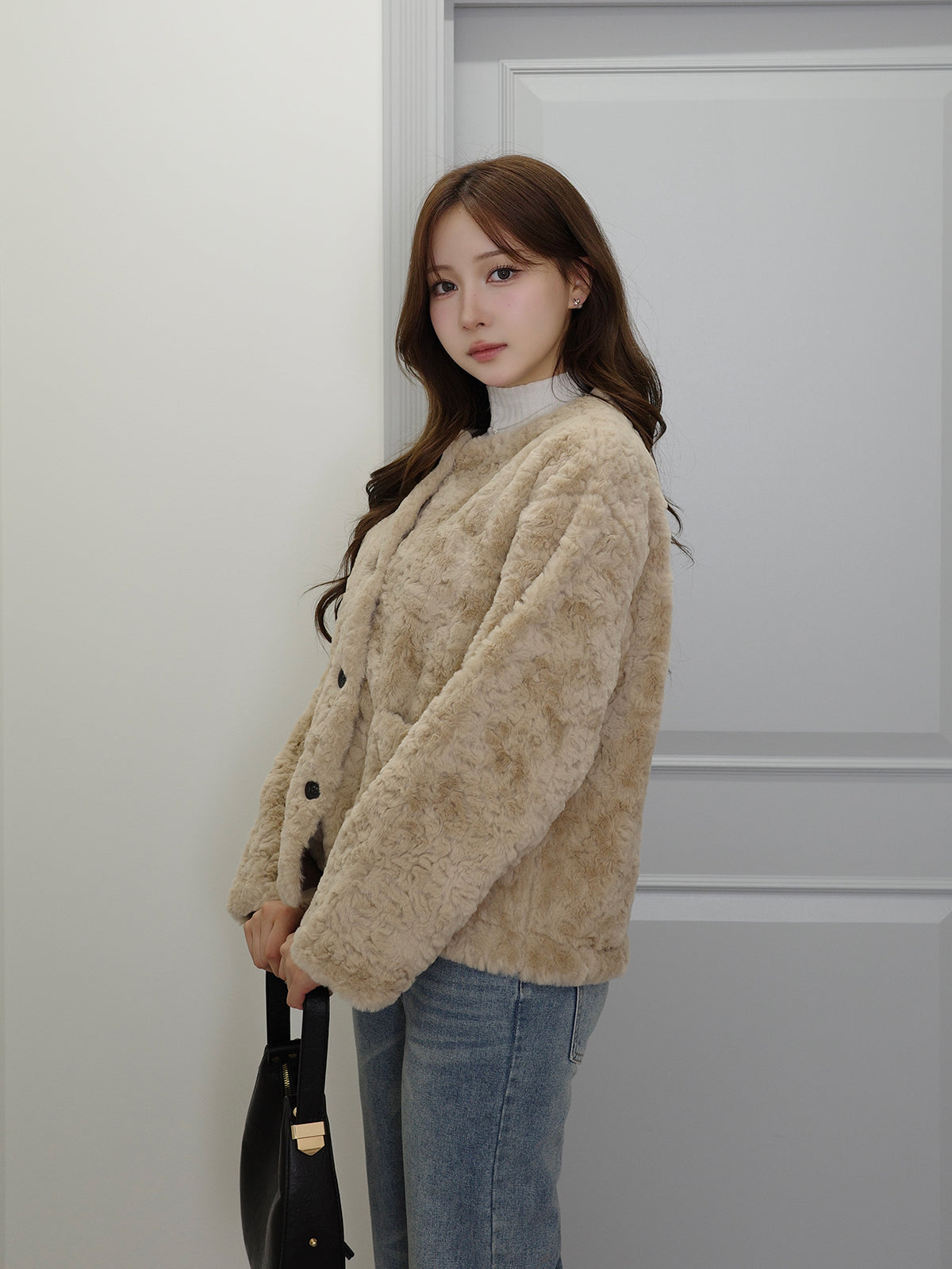 ソフトファータッチボタンコート