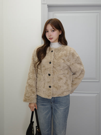 ソフトファータッチボタンコート