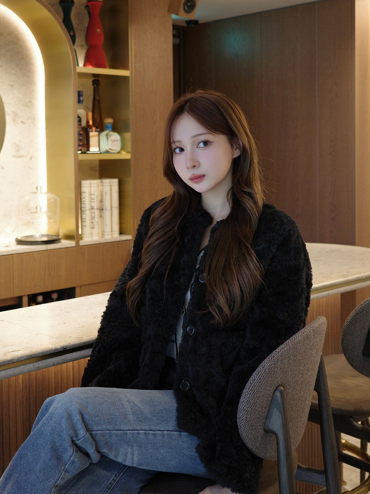 ソフトファータッチボタンコート