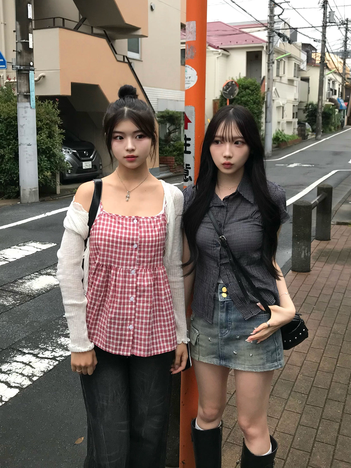 スタースタッズデニムミニスカート