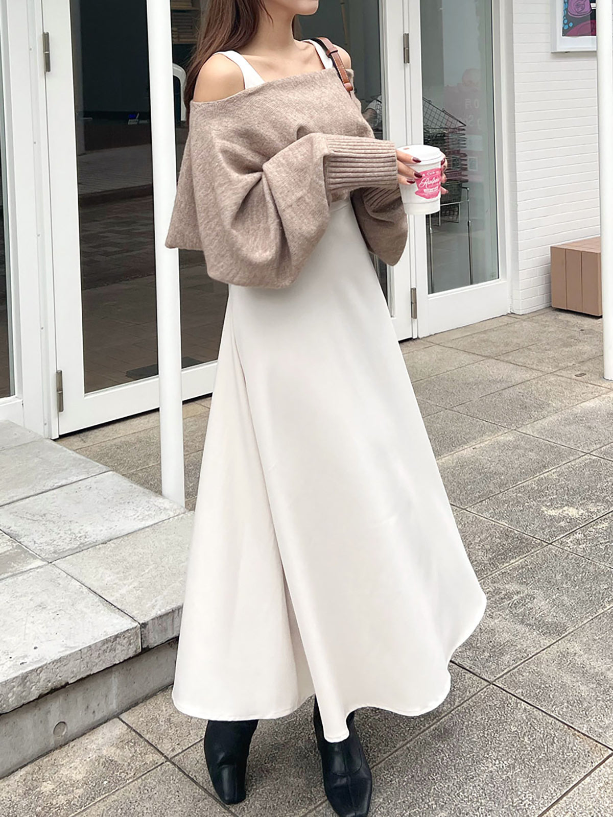 Flared dress knit set