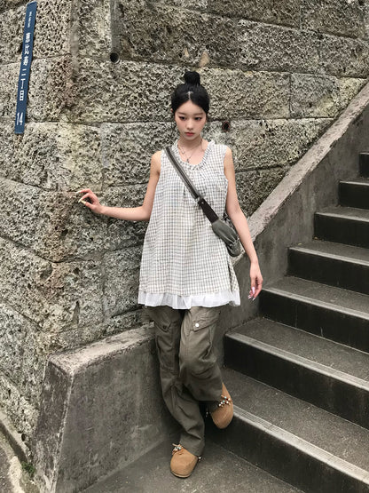 タックカーブラインカーゴパンツ