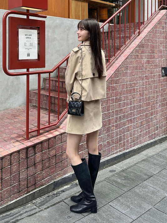 風衣短版套裝