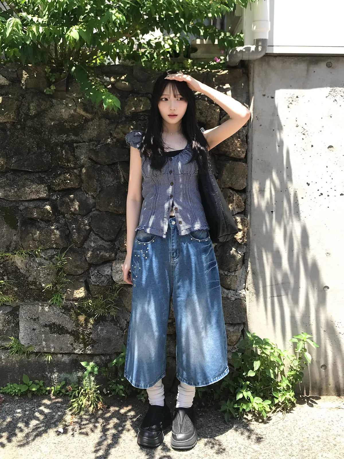 スタッズバギーデニムジョーツ
