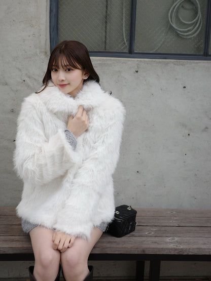 ラインストーンホックファータッチコート