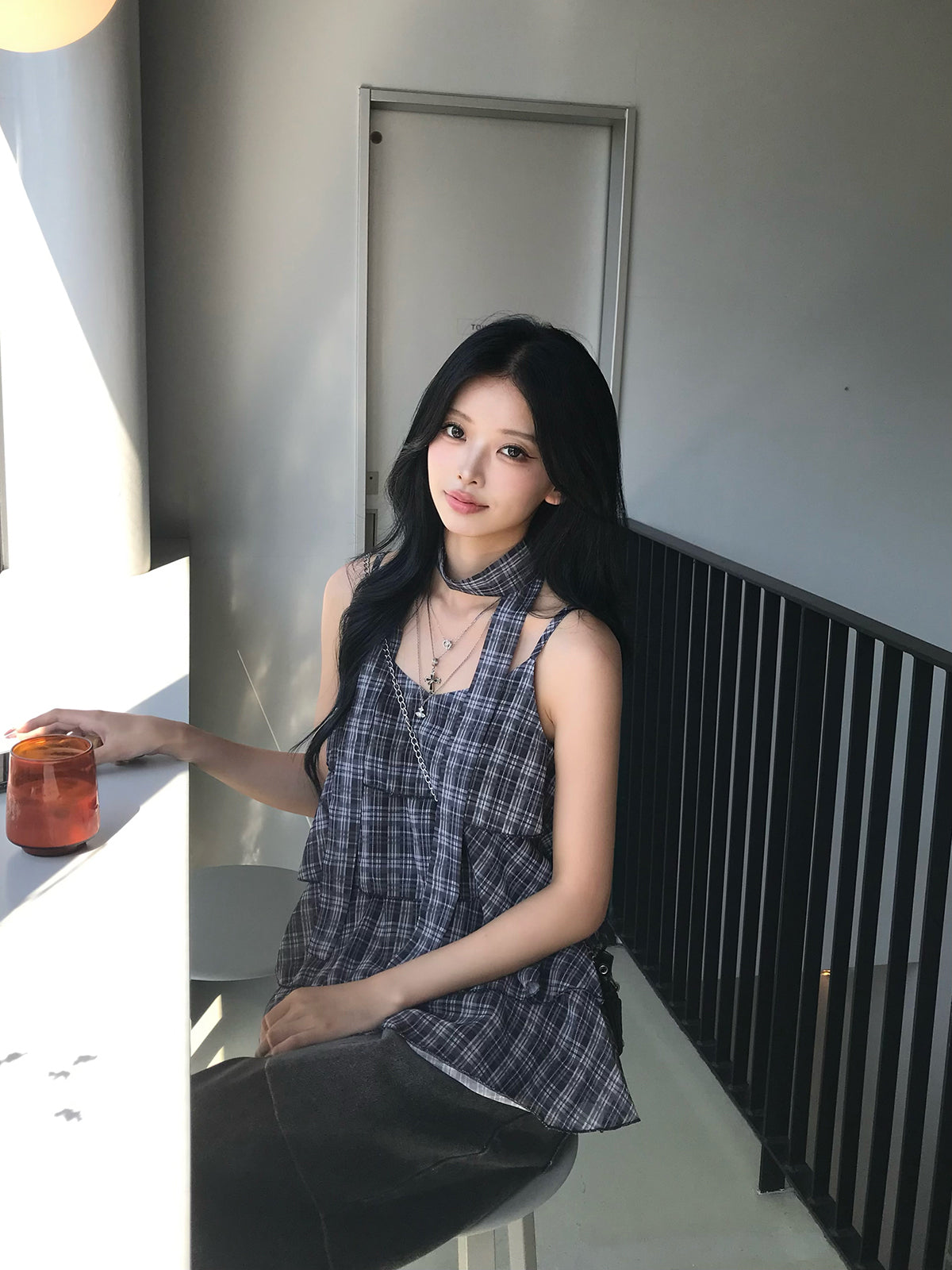 タイセットティアードチェックチュニック