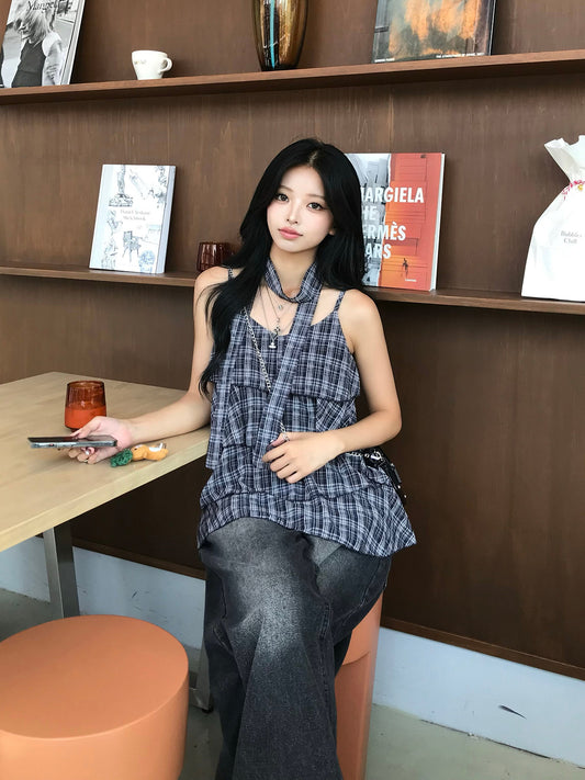 タイセットティアードチェックチュニック