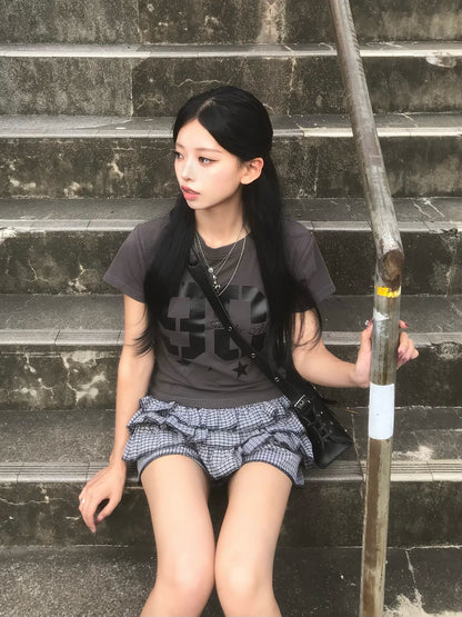 数字标志单色T恤