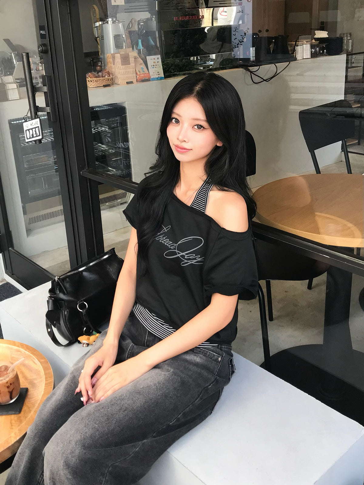 レイヤードボーダーTシャツ