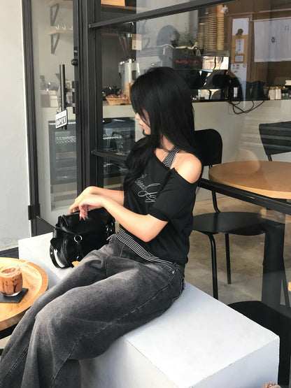 レイヤードボーダーTシャツ