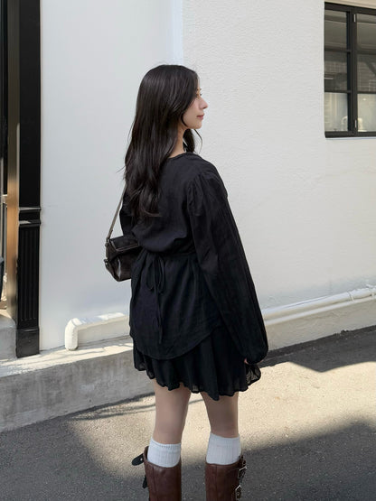 Chiffon blouse setup