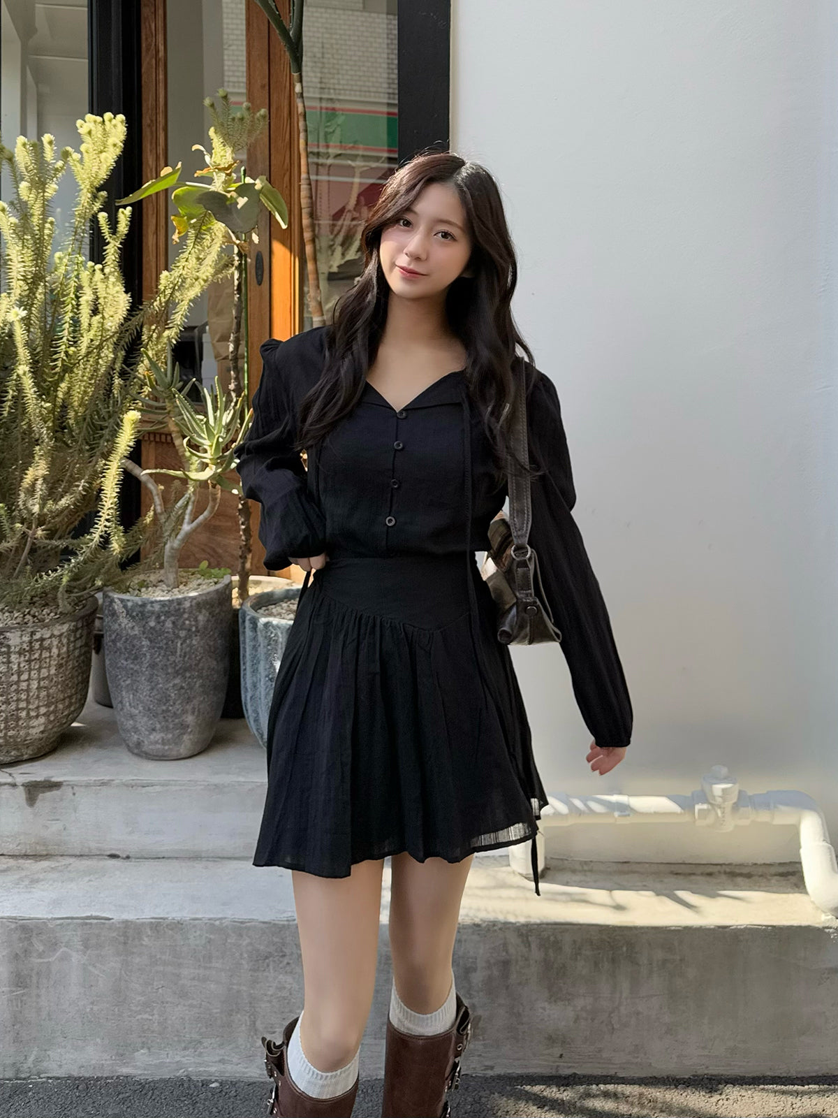 Chiffon blouse setup