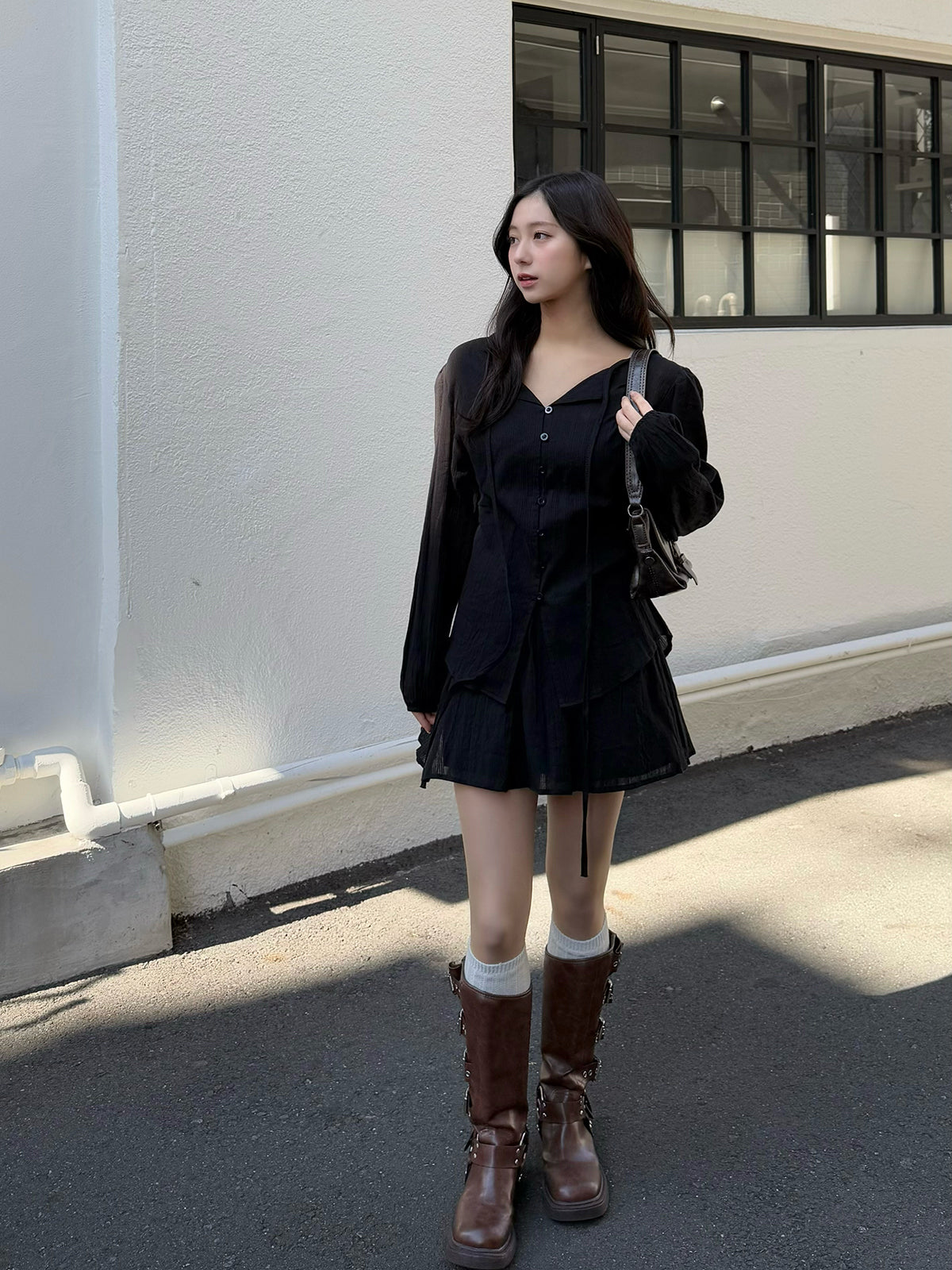 Chiffon blouse setup