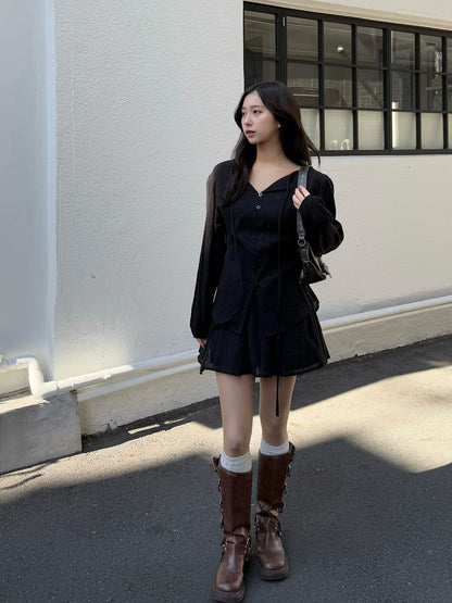 Chiffon blouse setup