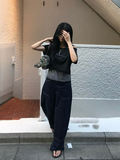 レイヤードボーダーTシャツ