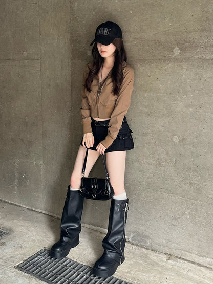 コンパクトジップショートジャケット