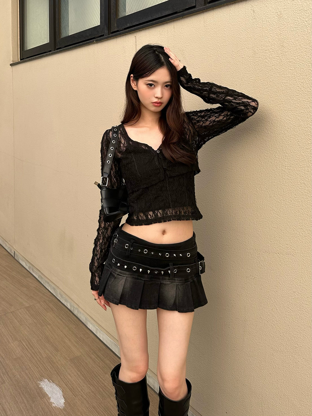 レースキャミカーディガンセット